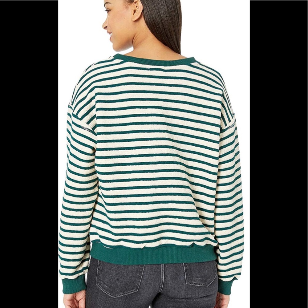 J.O.A Raglan Boatneck Striped Sweater - Picture 3 of 5
